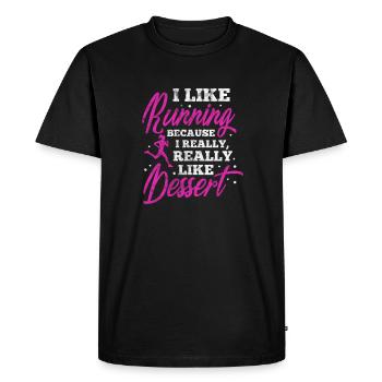 Running Runner Jogging Jogging Runner Cadeau - T-shirt Premium bio Homme - noir - Devant - Nico (187cm)