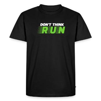 Courir - T-shirt Premium bio Homme - noir - Devant - Nico (187cm)