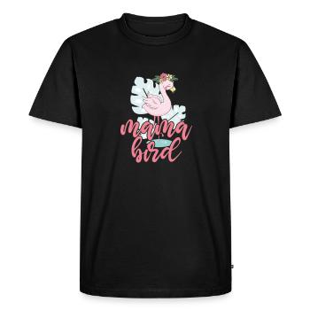 Flamingo Mother Pink Bird Mother's Day Gift - Men's Premium Organic T-Shirt - black - Front - Nico (187cm)