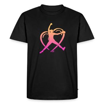 Joueur de softball Baseball Sport Pitcher Cadeau - T-shirt Premium bio Homme - noir - Devant - Nico (187cm)