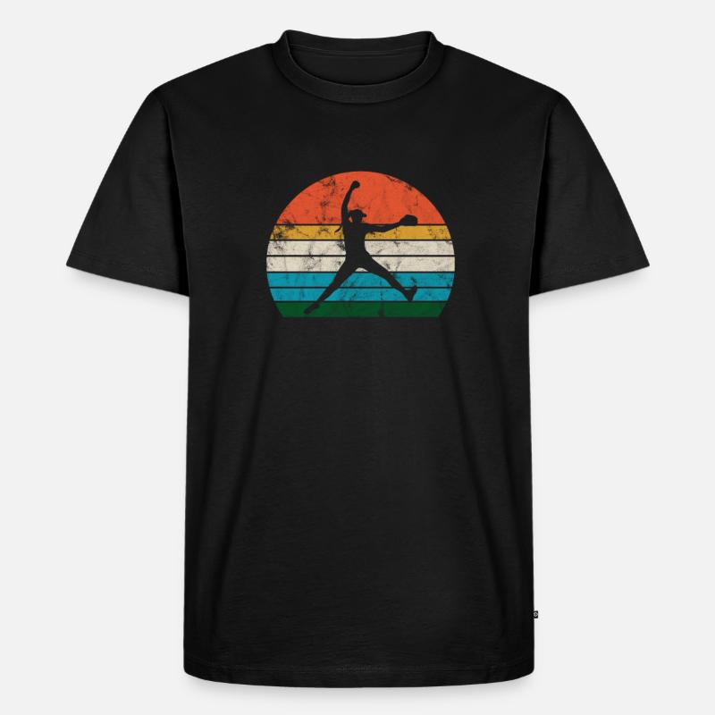 Softball - Männer Premium Bio T-Shirt - Schwarz