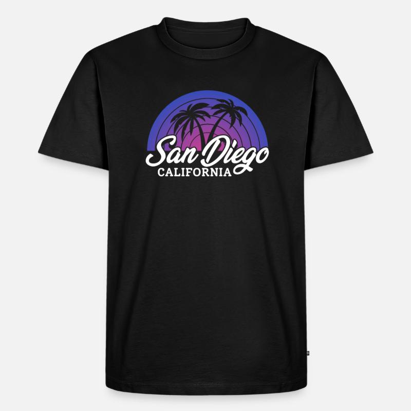 San Diego - Männer Premium Bio T-Shirt - Schwarz