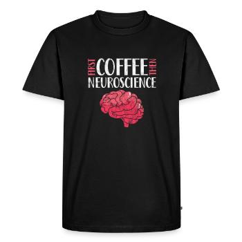 Neuroscience du café - T-shirt Premium bio Homme - noir - Devant - Nico (187cm)