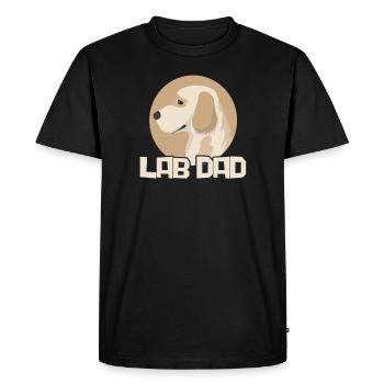 Labrador Père Chien Chiens Master Cadeau - T-shirt Premium bio Homme - noir - Devant - Nico (187cm)