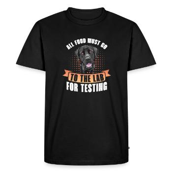 Labrador Dog Dogs Dog Breed Cadeau - T-shirt Premium bio Homme - noir - Devant - Nico (187cm)
