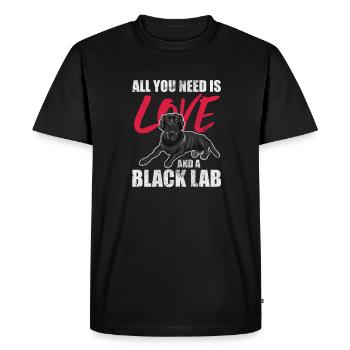 Labrador - T-shirt Premium bio Homme - noir - Devant - Nico (187cm)