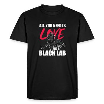 Labrador Dog Dogs Dog Breed Cadeau - T-shirt Premium bio Homme - noir - Devant - Nico (187cm)