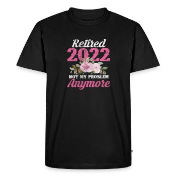 Retraite - T-shirt Premium bio Homme - noir - Devant - Nico (187cm)