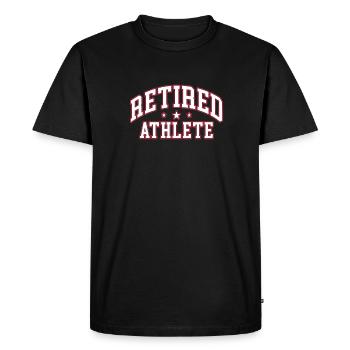 Retraite Sportsman Pension Pension Pensioner Gift - T-shirt Premium bio Homme - noir - Devant - Nico (187cm)