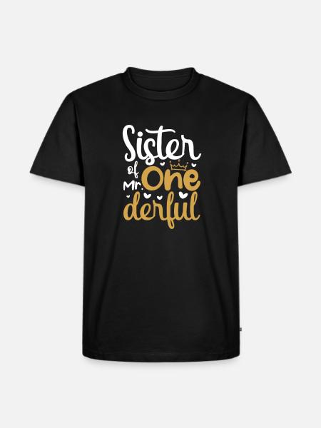 Schwester - Männer Premium Bio T-Shirt - Schwarz