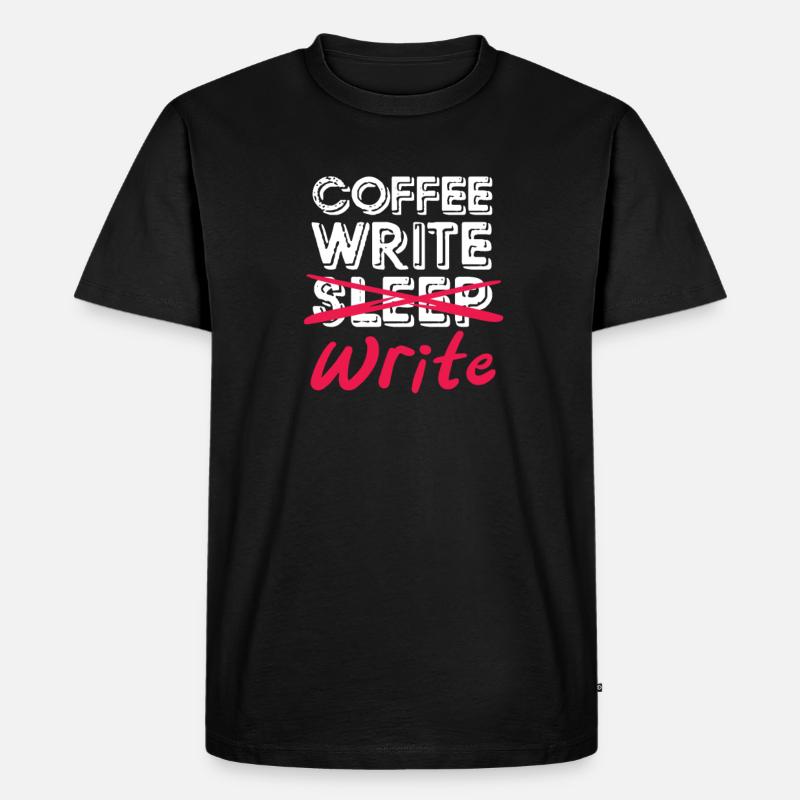 Autor - Männer Premium Bio T-Shirt - Schwarz