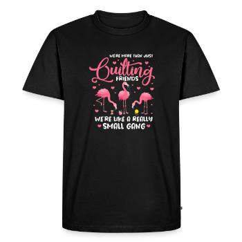 Flamingo Pink Bird Zoo Summer Holiday Gift - Men's Premium Organic T-Shirt - black - Front - Nico (187cm)