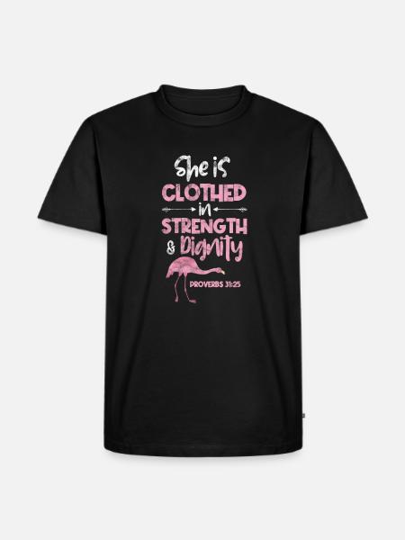 Flamingo - Men's Premium Organic T-Shirt - black