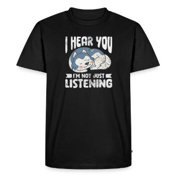 Husky - Men's Premium Organic T-Shirt - black - Front - Nico (187cm)