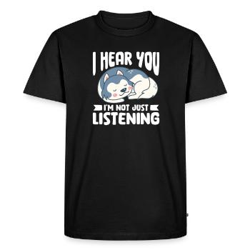 Husky Dog Dogs Siberian Husky Gift - T-shirt Premium bio Homme - noir - Devant - Nico (187cm)