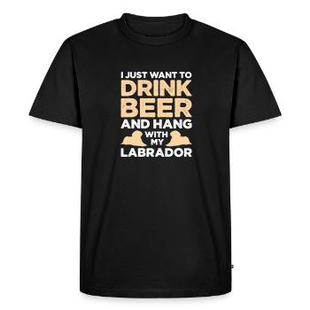 Labrador Dog Dogs Dog Breed Cadeau - T-shirt Premium bio Homme - noir - Devant - Nico (187cm)