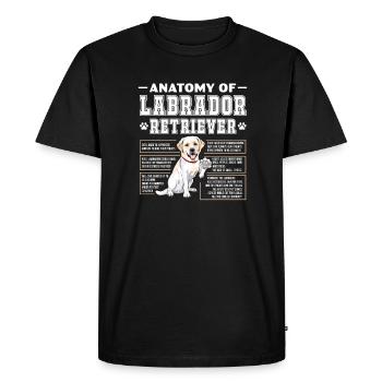 Labrador Dog Dogs Dog Breed Cadeau - T-shirt Premium bio Homme - noir - Devant - Nico (187cm)