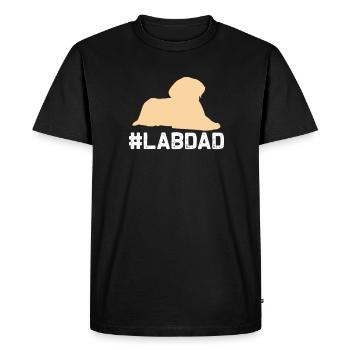 Labrador Père Chien Chiens Master Cadeau - T-shirt Premium bio Homme - noir - Devant - Nico (187cm)