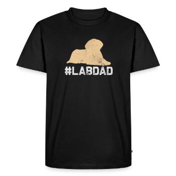 Père Labrador - T-shirt Premium bio Homme - noir - Devant - Nico (187cm)