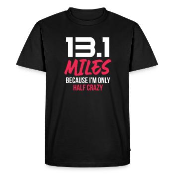 Courir - T-shirt Premium bio Homme - noir - Devant - Nico (187cm)
