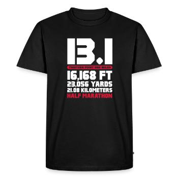 Courir - T-shirt Premium bio Homme - noir - Devant - Nico (187cm)