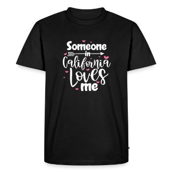 Californie - T-shirt Premium bio Homme - noir - Devant - Nico (187cm)
