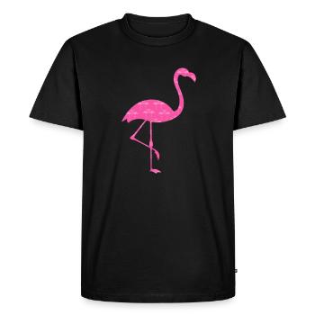 Flamingo Pink Bird Zoo Summer Holiday Gift - Men's Premium Organic T-Shirt - black - Front - Nico (187cm)