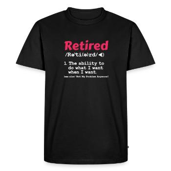Pension de retraite Pension de pensionné Cadeau de pension de pensionné - T-shirt Premium bio Homme - noir - Devant - Nico (187cm)