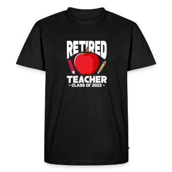 Retraite Enseignant Pension Pensionné Enseignant Cadeau d’enseignant - T-shirt Premium bio Homme - noir - Devant - Nico (187cm)