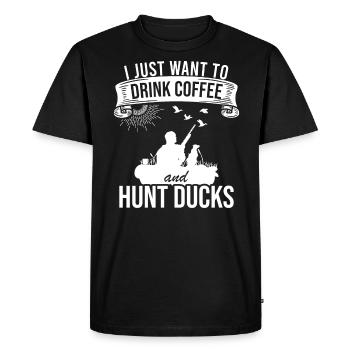 Duck Hunting Season Hunter Bird Hunting - Men's Premium Organic T-Shirt - black - Front - Nico (187cm)