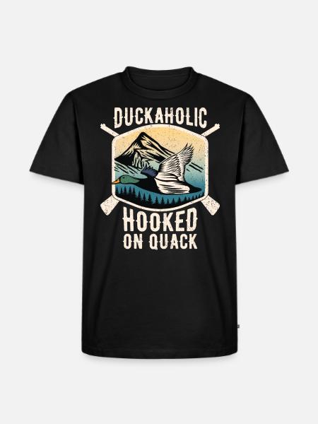 Chasse au canard Duckaholic - T-shirt Premium bio Homme - noir