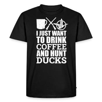 Duck Hunting Season Hunter Bird Hunting - Men's Premium Organic T-Shirt - black - Front - Nico (187cm)