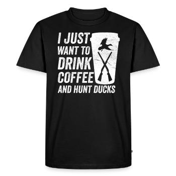 Duck Hunting Season Hunter Bird Hunting - Men's Premium Organic T-Shirt - black - Front - Nico (187cm)