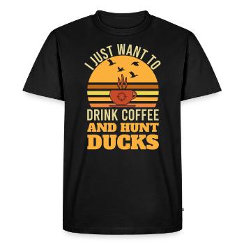 Duck Hunting Season Hunter Bird Hunting - Men's Premium Organic T-Shirt - black - Front - Nico (187cm)