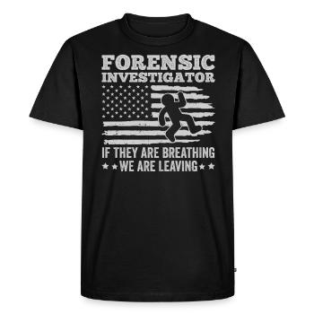 Forensic Technician Crime Scene Investigator Forensic Sentence - Men's Premium Organic T-Shirt - black - Front - Nico (187cm)
