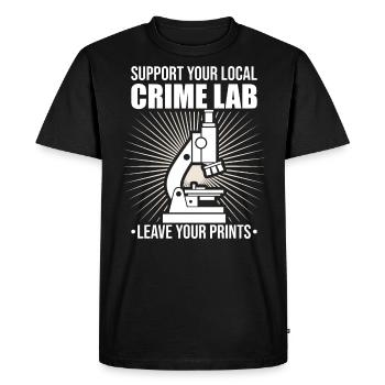 Forensic Technician Crime Scene Investigator Forensic Sentence - Men's Premium Organic T-Shirt - black - Front - Nico (187cm)