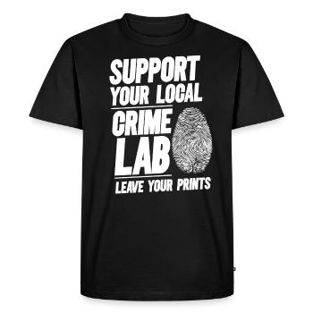 Forensic Technician Crime Scene Investigator Forensic Sentence - Men's Premium Organic T-Shirt - black - Front - Nico (187cm)