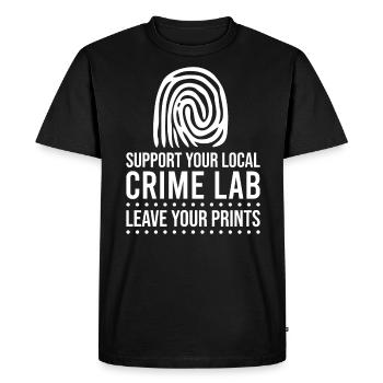 Forensic Technician Crime Scene Investigator Forensic Sentence - Men's Premium Organic T-Shirt - black - Front - Nico (187cm)