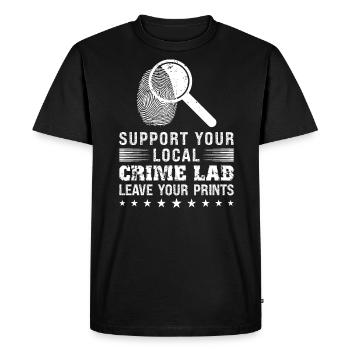 Forensic Technician Crime Scene Investigator Forensic Sentence - Men's Premium Organic T-Shirt - black - Front - Nico (187cm)