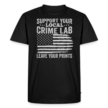 Forensic Technician Crime Scene Investigator Forensic Sentence - Men's Premium Organic T-Shirt - black - Front - Nico (187cm)