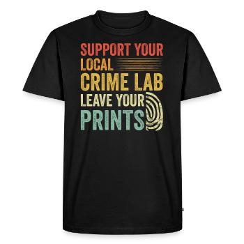 Forensic Technician Crime Scene Investigator Forensic Sentence - Men's Premium Organic T-Shirt - black - Front - Nico (187cm)