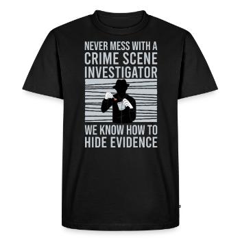 Forensic Technician Crime Scene Investigator Forensic Sentence - Men's Premium Organic T-Shirt - black - Front - Nico (187cm)