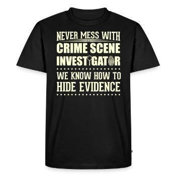Crime Scene Crime Laboratory Crime Scene Investigator - Men's Premium Organic T-Shirt - black - Front - Nico (187cm)
