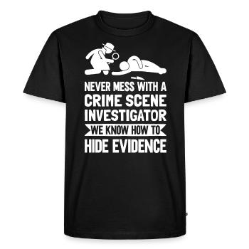 Crime Scene Crime Laboratory Crime Scene Investigator - Men's Premium Organic T-Shirt - black - Front - Nico (187cm)