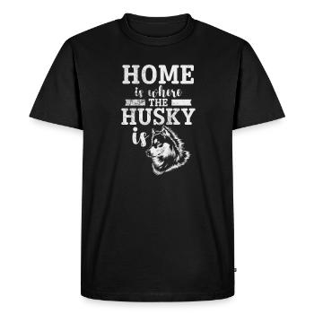 Husky - Men's Premium Organic T-Shirt - black - Front - Nico (187cm)