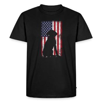 Labrador États-Unis - T-shirt Premium bio Homme - noir - Devant - Nico (187cm)