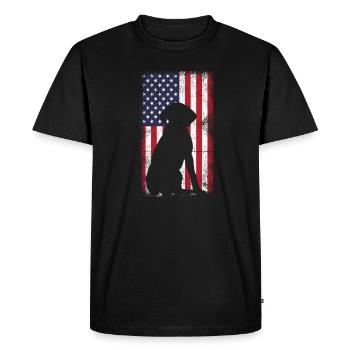 Labrador États-Unis - T-shirt Premium bio Homme - noir - Devant - Nico (187cm)