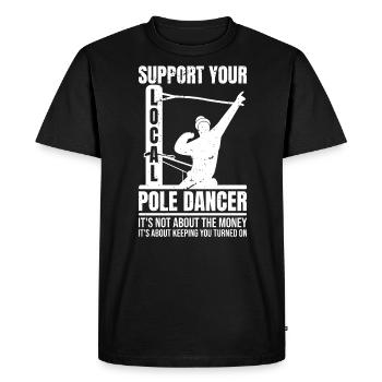 High Voltage Electrician Power Grid - Men's Premium Organic T-Shirt - black - Front - Nico (187cm)