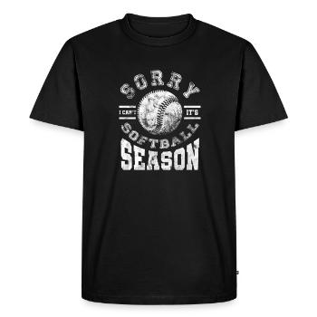 Softball - T-shirt Premium bio Homme - noir - Devant - Nico (187cm)
