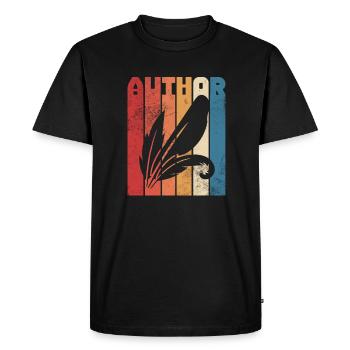 Auteur - T-shirt Premium bio Homme - noir - Devant - Nico (187cm)
